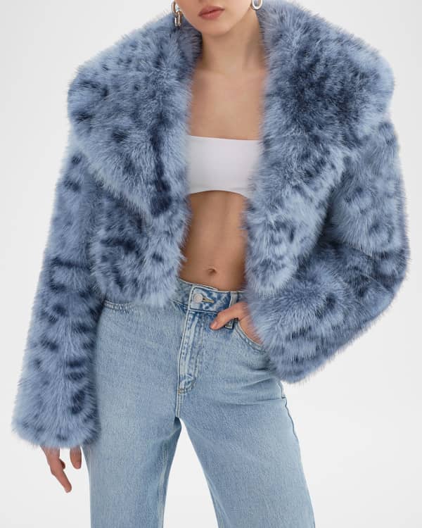 Toni faux fur leopard long coat outlet