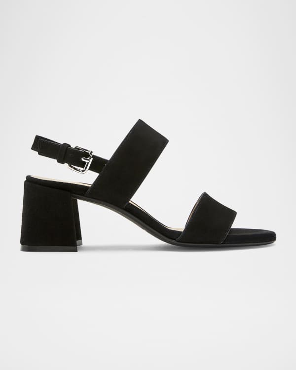 Ganni Leather Ankle-Strap Platform Sandals | Neiman Marcus