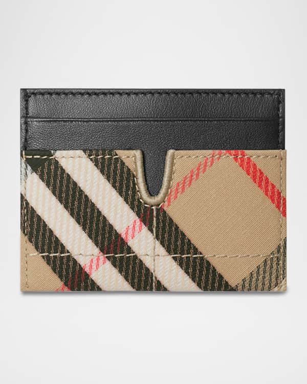 Burberry TB Grainy Leather Card Case Neiman Marcus