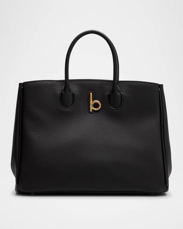 Burberry small grainy leather tote bag shop