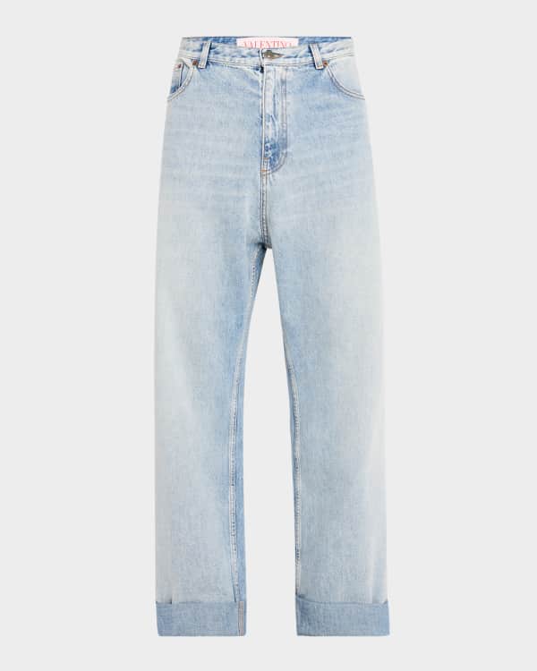 Marni Men's Crayon-Print Flocked Jeans | Neiman Marcus