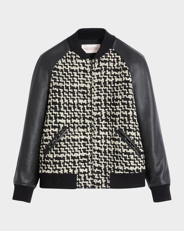 Valentino Garavani Men s Lurex Boucle Bomber Jacket Neiman Marcus