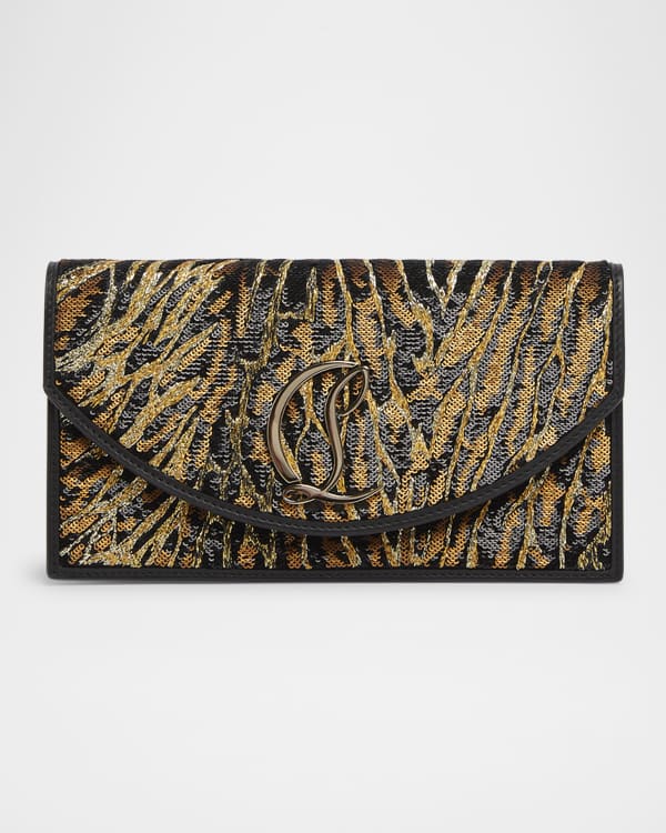 【パオラレイナ】  ルイス(Luis Communion) Christian Louboutin Loubila Leopard-Print Leather Pouch Bag