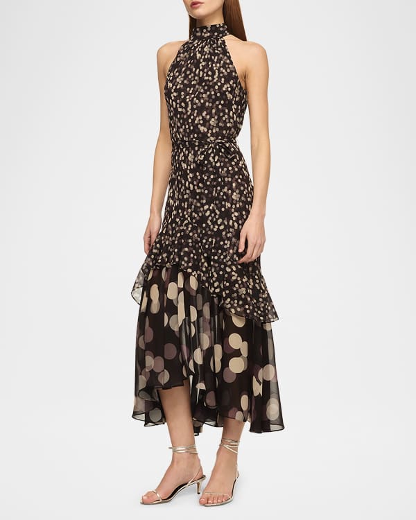 MISA Los Angeles Amanda Cashmere Blend Sleeveless Crochet Midi Dress Neiman Marcus