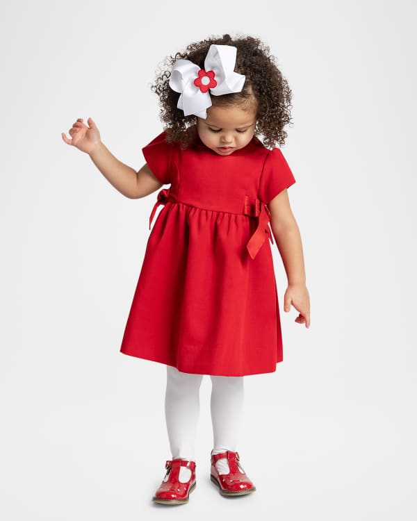 Rachel Riley Girl s Bow Velvet Holiday Tartan Bow Dress Size 6M 24M Neiman Marcus