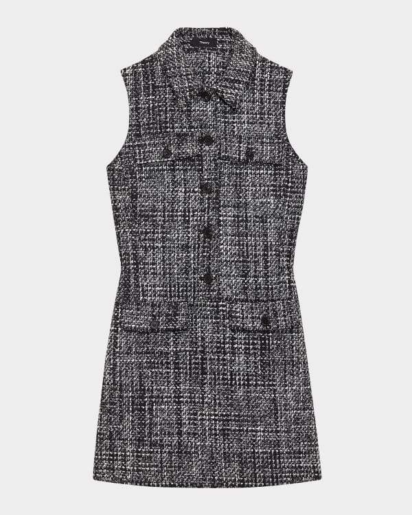 パーティードレス FABIANA FILIPPI Mini dress in tweed-effect yarn Tweed-effect mini dress, white and citrine for Women