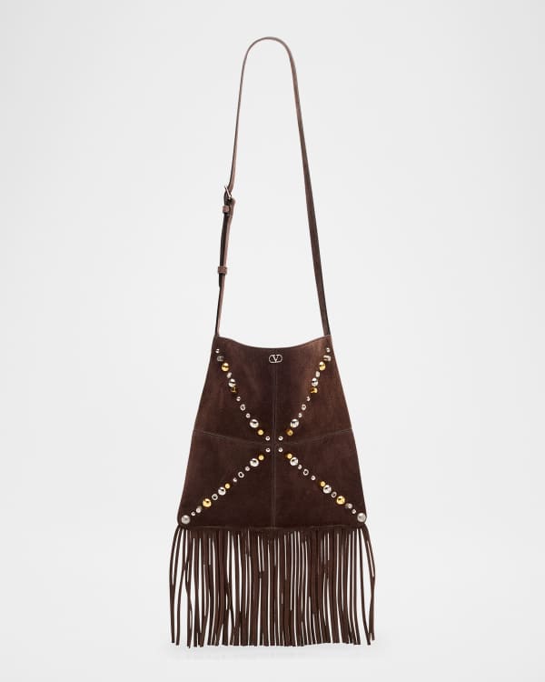 トートバッグ VALENTINO Valentino Garavani 'Go-hobo' handbag Valentino Garavani Brown Leather Large Go-hobo Shoulder Bag