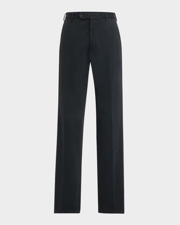 【mnem】Metin Pocket Cotton Pants Blue Mountain Men's Relaxed Fit Mid-Rise 5-Pocket Canvas