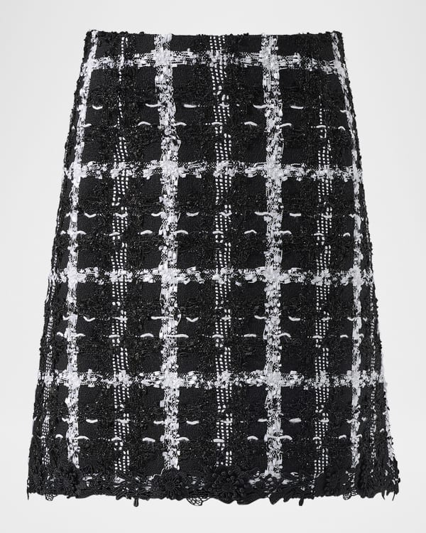 Burberry Check Knit Mini Skirt | Neiman Marcus