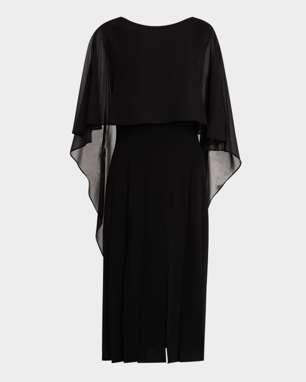 ☆美品☆TADASHI SHOJI ホルターネックトップス　フリル　サイズ4 黒 TADASHI SHOJI】キャップスリーブタイトドレス《WEB＆EPOCA THE