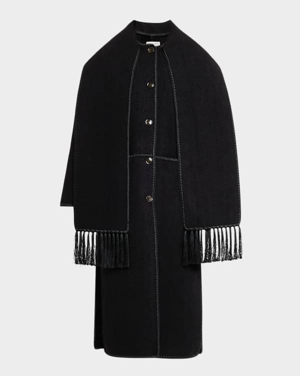 Toteme Single Breasted Boucle Wool Long Coat Neiman Marcus
