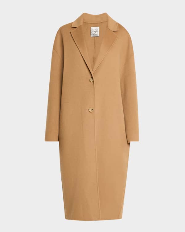 Eileen Fisher Petite Stand-Collar Curly Alpaca Wool Coat
