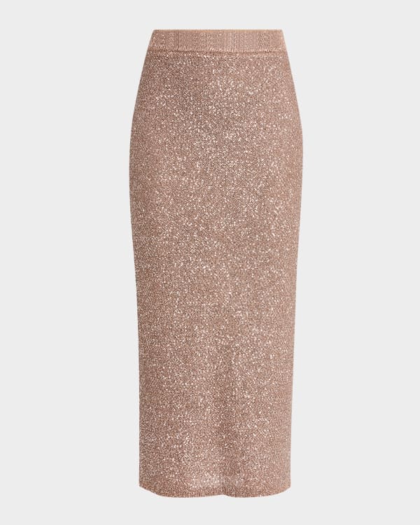 A.L.C. Joan Pull On Sequin Midi Skirt Neiman Marcus