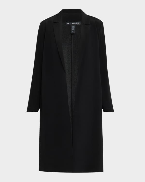 Eileen Fisher Single Breasted Double Layer Blazer Neiman Marcus