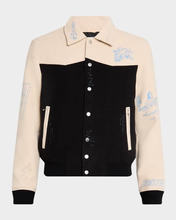 Men's Reversible Bomber Jacket w/ Faux Fur