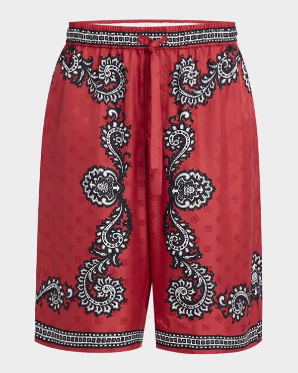 Versace Jeans Couture Men's V-Emblem Garden Shorts | Neiman