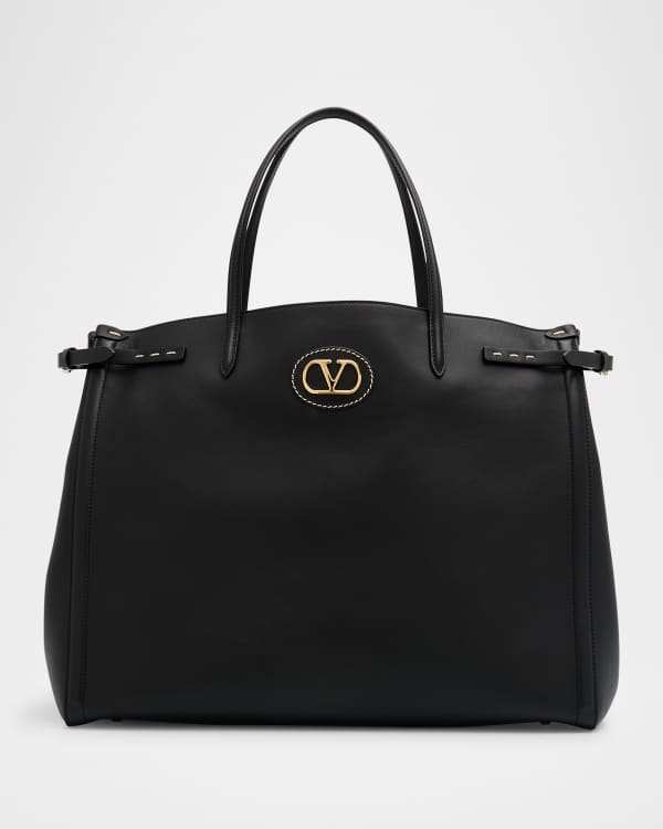 Ferragamo Trifolio Gancio Square Leather Tote Bag | Neiman