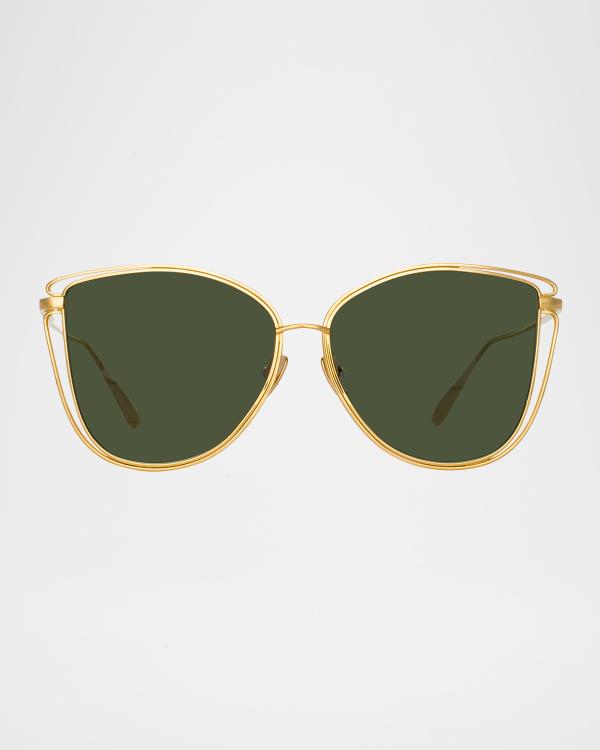 new with case LELE SADOUGHI downtown disco cat eye sunglasses $225 tags Lele Sadoughi Sunglasses Leopard Downtown Cat - Eye NWT  main image 2