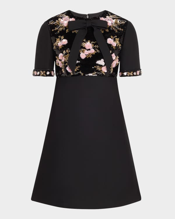 Valentino Garavani Wool Mini Dress with Butterfly Cutout