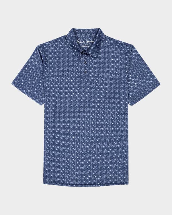 Berluti Men's Scritto Knit Polo Shirt | Neiman Marcus