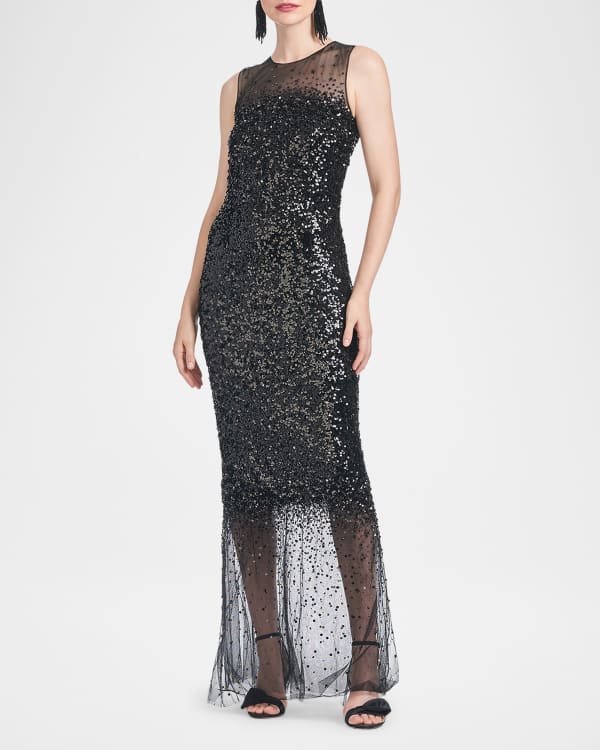 Marchesa glitter tulle gown shop