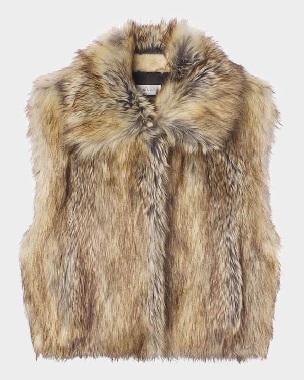 Natori Open Front Faux Fur Coat Neiman Marcus