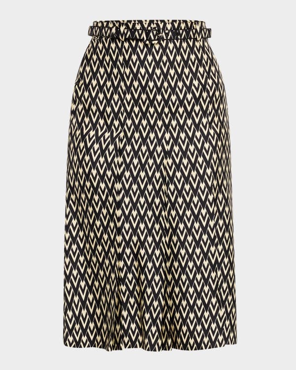 スカート VALENTINO SATIN RUFFLE SKIRT Satin Ruffle Skirt— for Woman in Black | Valentino US