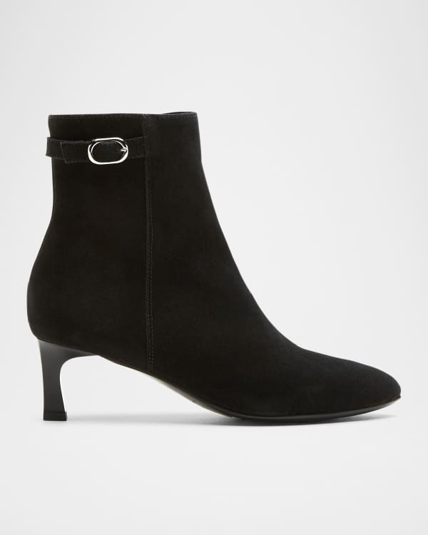 Aquatalia Irene Suede Stitched Booties Neiman Marcus