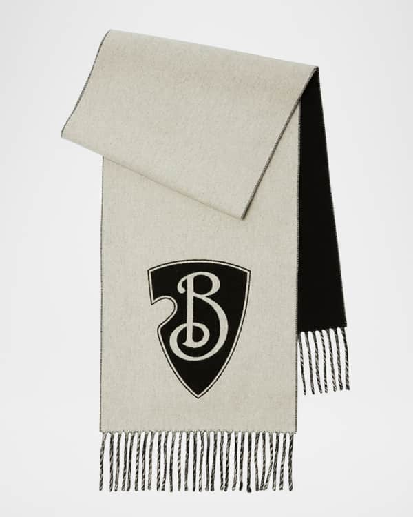 Burberry half mega fashion wool fringe scarf hot sale