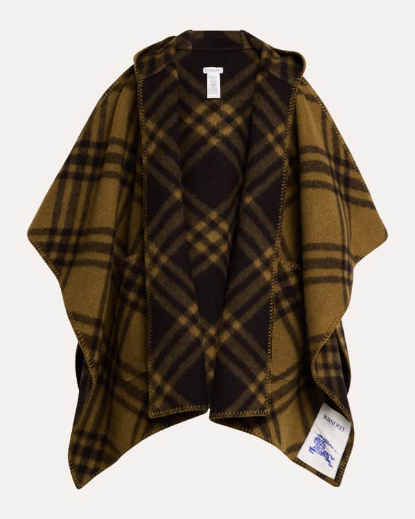 Burberry embroidered jersey hooded cape top