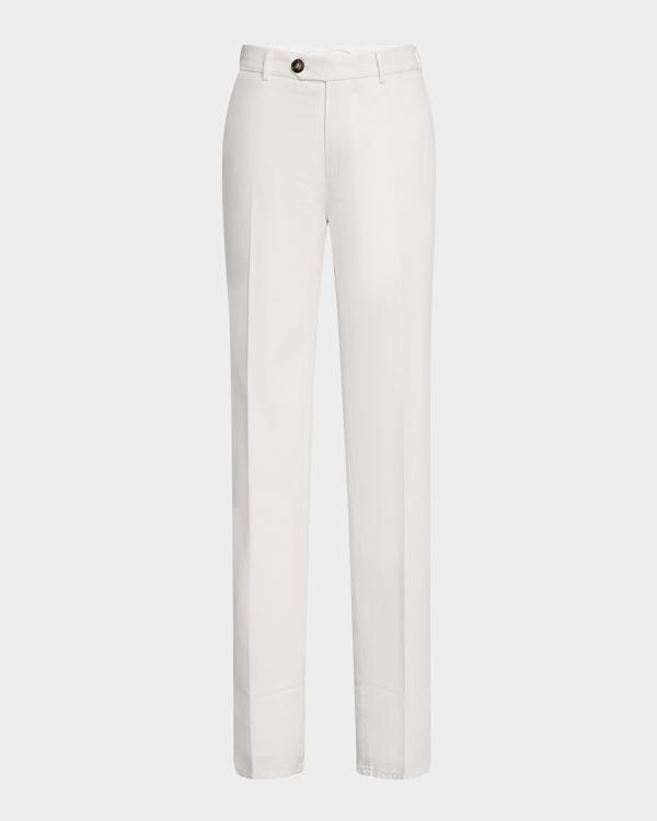 Giorgio Armani Men's Pleated Wool-Blend Suit Pants | Neiman Marcus