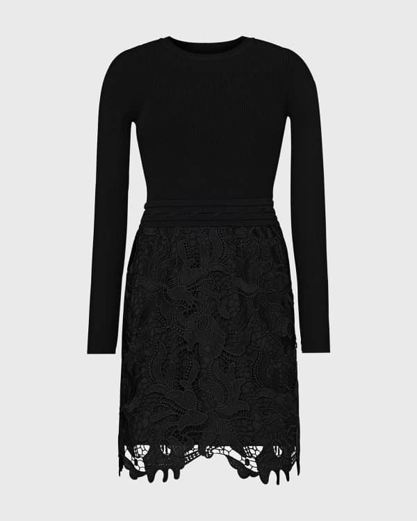 Milly Selene Bateau Neck Floral Sequin Mini Dress Neiman Marcus