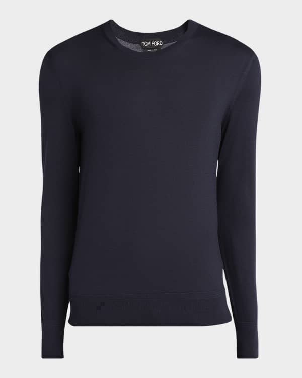 Saint Laurent Men's Destroyed Cotton Sweater | Neiman Marcus Saint Laurent Men's Destroyed Cotton Sweater | Neiman Marcus