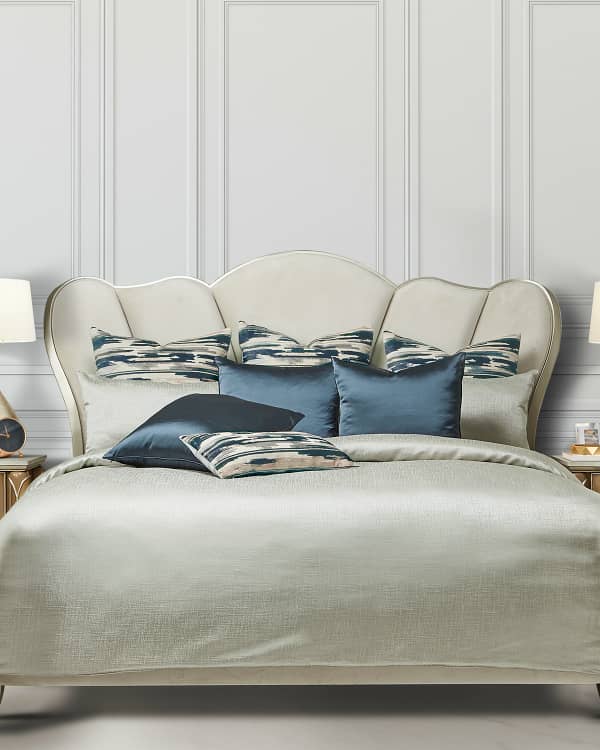 Comforter Set | 9 Piece Queen | Medallion Print | Red & Blue