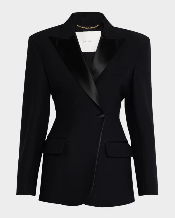 ジャケット Jil Sander Tailored single-breasted blazer Jil Sander Topstitch Single-Breasted Blazer Jacket | Neiman