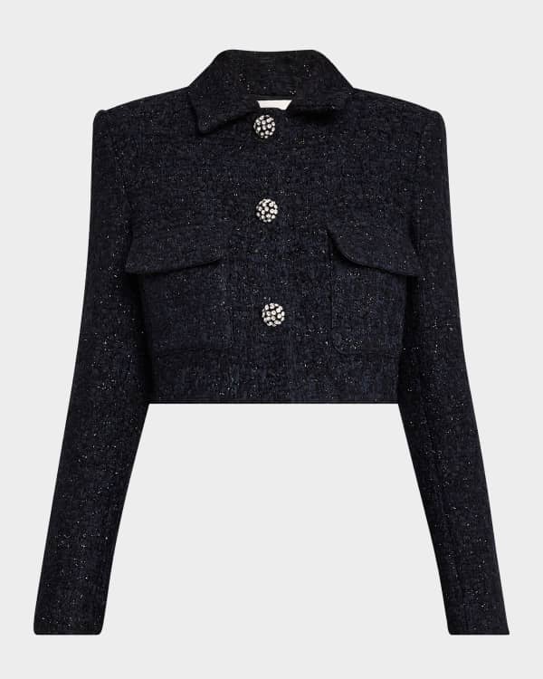 ジャケット VERSACE FW23 Black tweed blazer (10108571A06545 1B000) Women's Jackets and Blazers | VERSACE