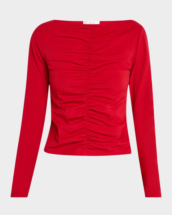 Semi-sheer Long Sleeve Top