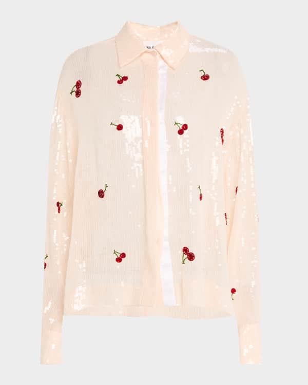 【関税込み】DES PHEMMES SHIRT WITH RHINESTONE DES PHEMMES crystal-embellished Shirt | Blue | FARFETCH JO