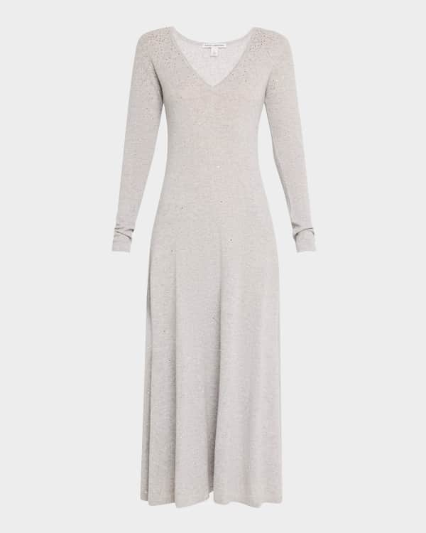 Beige cashmere knitted midi dress main image 1