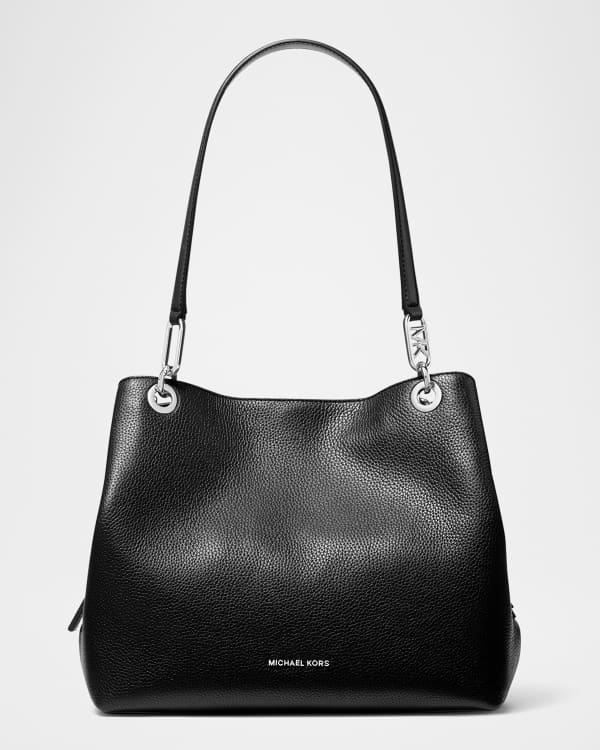 Large kensington croc embossed leather shoulder bag clearance