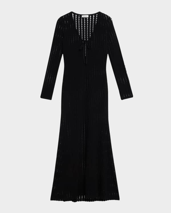 SIMKHAI Lorena Lace Up Knit Sleeveless Midi Dress Neiman Marcus