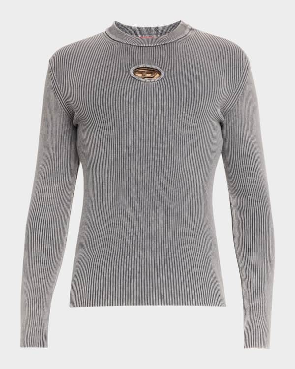 Diesel Men's K-Darin Ribbed Sweater with Distressed Effect | Neiman Marcus