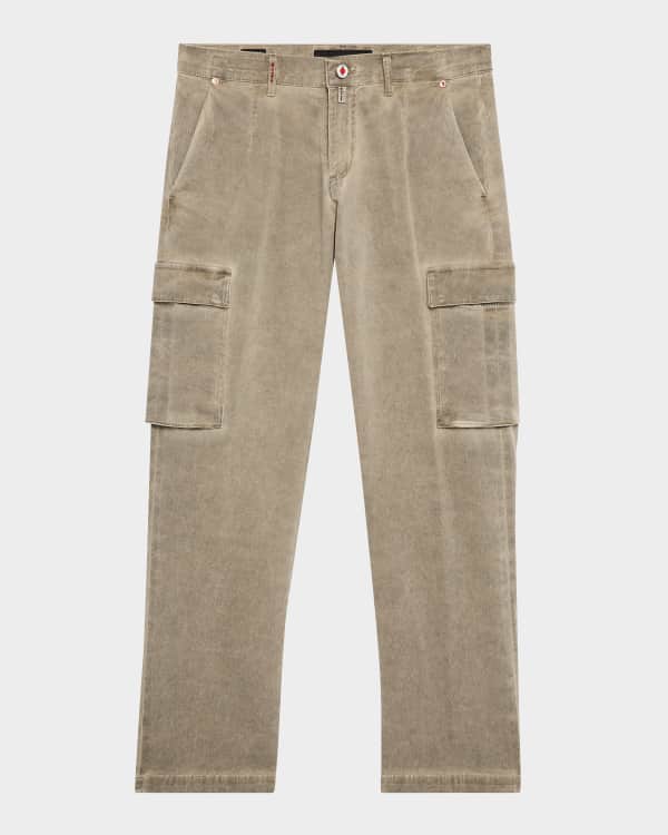 パンツ BRUNELLO CUCINELLI Smooth cotton fleece Cargo pants with mon Brunello Cucinelli Men's Leisure-Fit Cargo Pants | Neiman Marcus