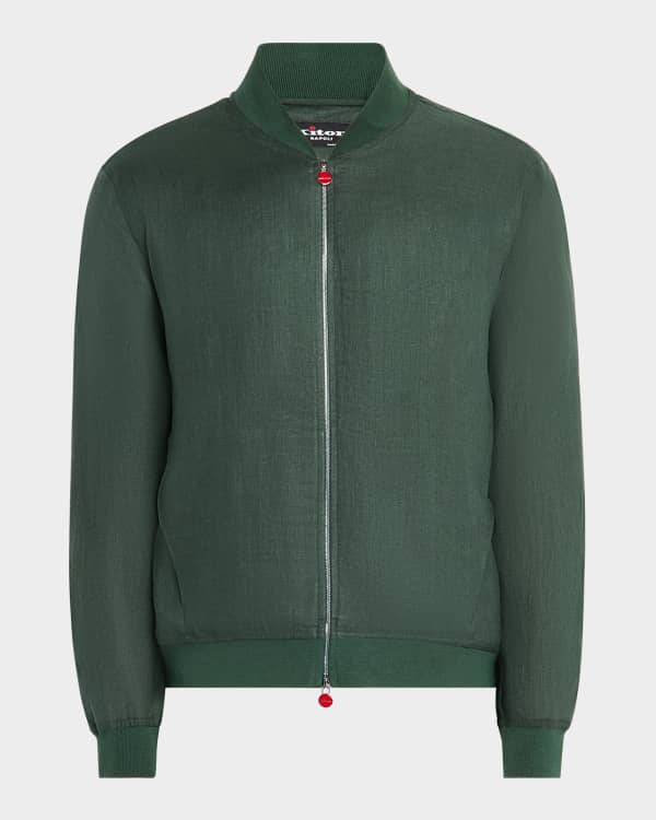 Kiton Men's Nylon Concealed-Zip Field Jacket | Neiman Marcus