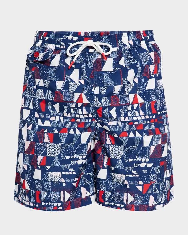 Grey Stripes - Sustainably Made Men's swim trunks