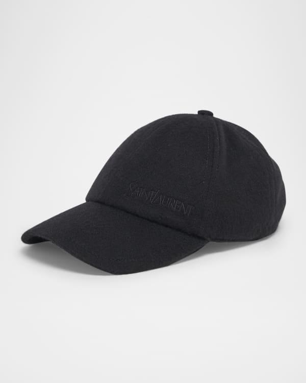 THE ROW Caspian Silk-Linen-Wool Baseball Cap | Neiman Marcus