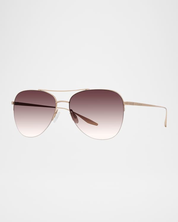 Tory Burch Polarized Metal Aviator Sunglasses Neiman Marcus