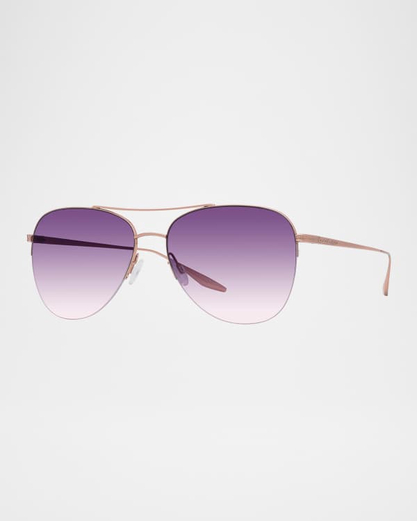 Tory Burch Loop Bridge Pilot Sunglasses Solid Neiman Marcus
