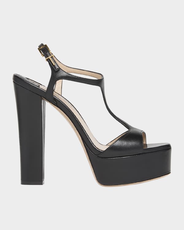 サンダル・ミュール Balmain Ava Sandal With Platform Ava embellished suede platform sandals in black - Balmain