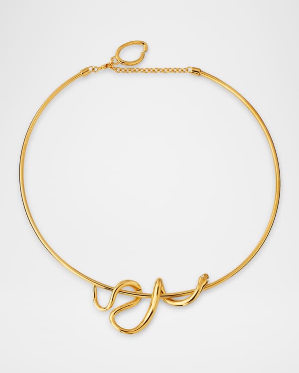 Dries Van Noten Beaded Brass Necklace | Neiman Marcus